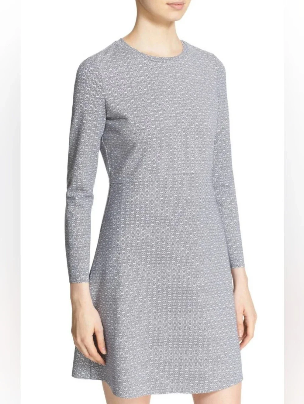 Tory Burch Corinne Gemini Link Knit Dress 3/4 Sleeve Fit & Flare Size S/M Approx